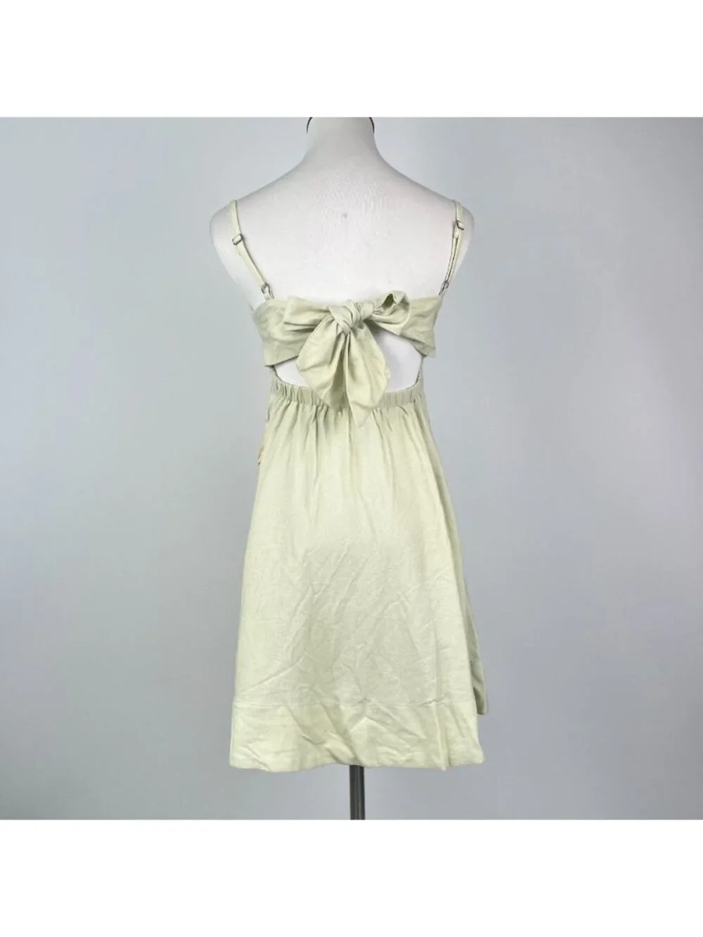 NWT Farm Rio Linen Blend Floral Print Sleeveless Mini Dress Elastic Waist Sz M - Picture 7 of 15